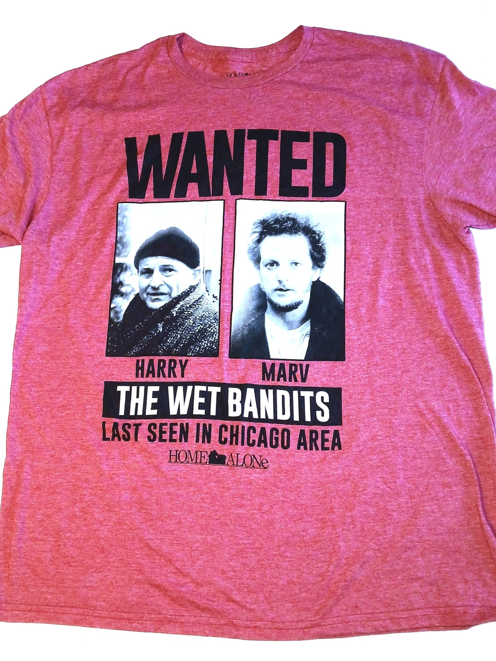 Home Alone 'The Wet Bandits' Graphic Tee - Pink Crewneck Size XL